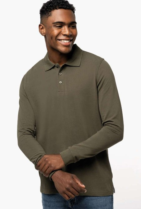 Men's Long Sleeve Piqué Polo Shirt