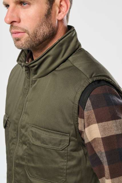 WK607 Unisex Padded Multi-Pocket Polycotton Vest